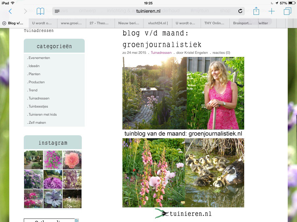 Tuinblog, tuinieren, ellen van der peet, groenjournalistiek
