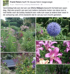 Super reactie: een bedankje op facebook om te mogen genieten van andermans creatie.